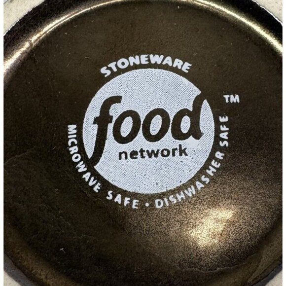 Food Network ANGELICA Blue Bronze Metallic Outside 16oz Stoneware Cup Mugs Set 4 - Picture 9 of 16